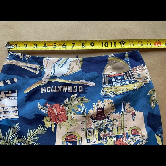 Mini Skirt & Top Set Retro Film Glam Print Size 6 M Made in USA Y2K - Picture 6 of 10